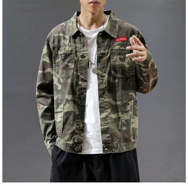 Discover the Ultimate Men's Fashion Camouflage Polo Collar Jacket