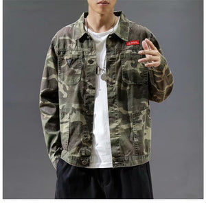 Discover the Ultimate Men's Fashion Camouflage Polo Collar Jacket