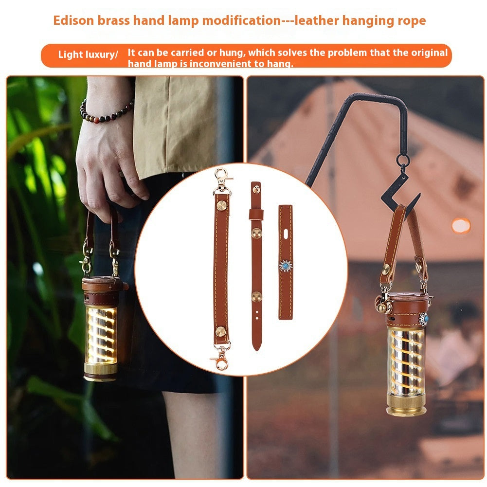 Camping Lantern Leather Hanging Rope Set 3 Piece