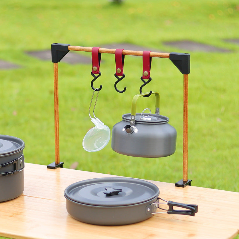 Adjustable Camping Desk Rack Pot Stove Hook Storage