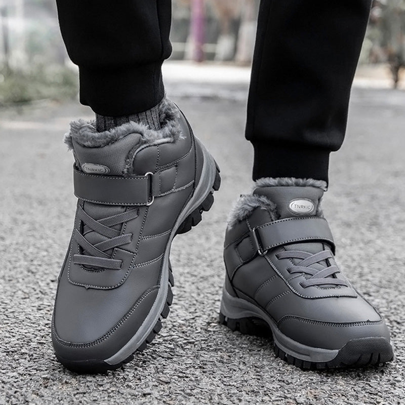 Unisex Winter Snow Boots Warm Plush Velcro Climbing Hiking Shoes