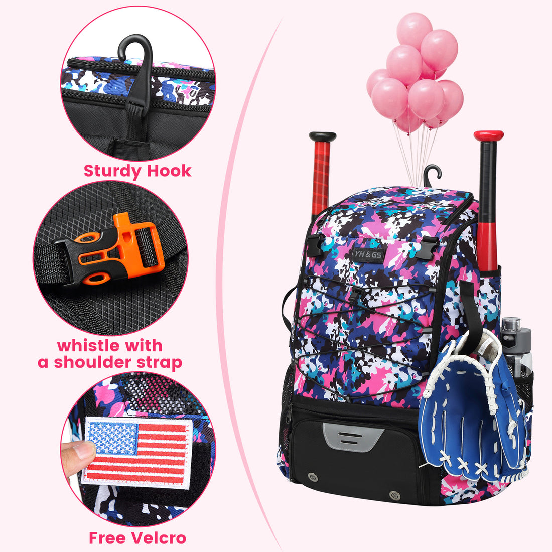 Baseball Equipment Backpack Large Capacity Multifunctional