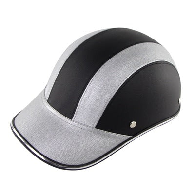 Leather Baseball Cap Helmet Protective Headgear