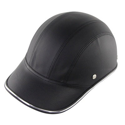 Leather Baseball Cap Helmet Protective Headgear