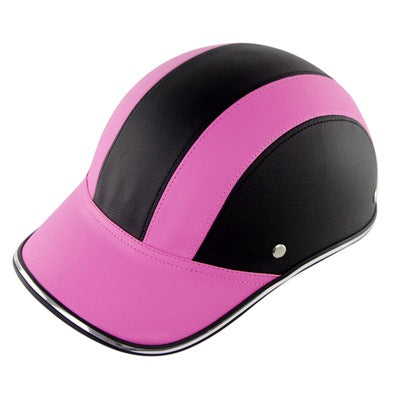 Leather Baseball Cap Helmet Protective Headgear