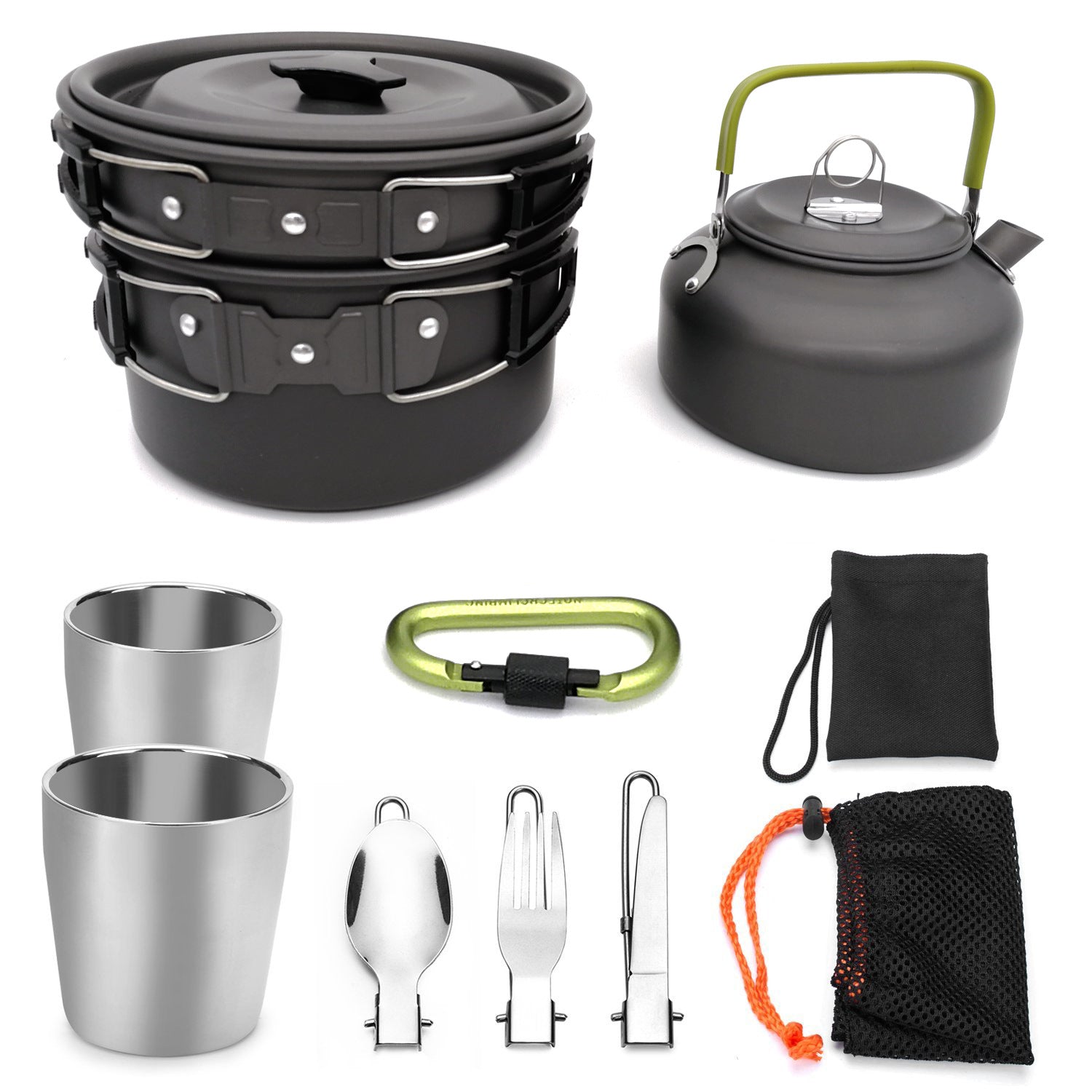 Camping Cookware Set Travel Hiking Picnic Cutlery Utensils