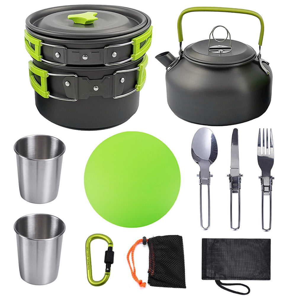 Camping Cookware Set Travel Hiking Picnic Cutlery Utensils