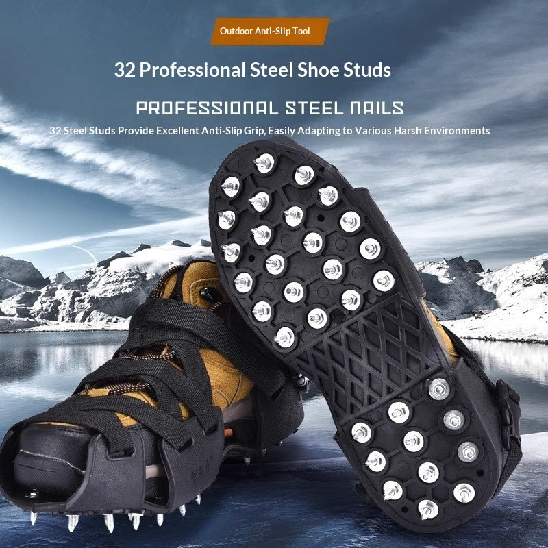 Professional Outdoor Crampons Non Slip Shoe Covers Anti Slip Studs Snow Ice Climbing