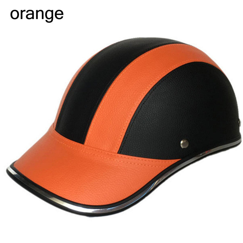 Leather Baseball Cap Helmet Protective Headgear