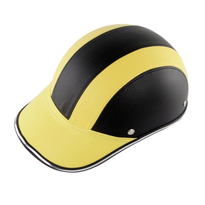 Leather Baseball Cap Helmet Protective Headgear