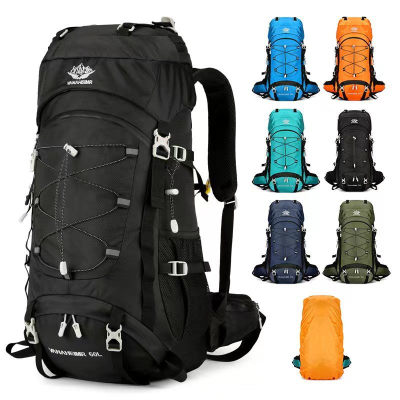 60L Hiking Camping Travel Backpack Large Capacity Outdoor Sports