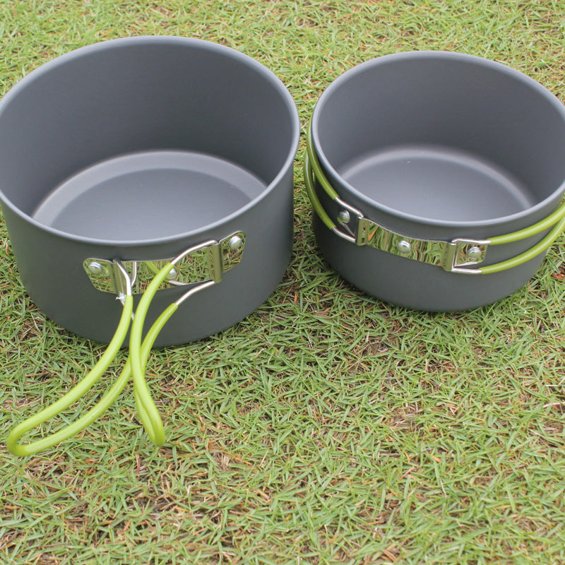 Portable Non Stick Camping Cookware Set For 2-3 Persons