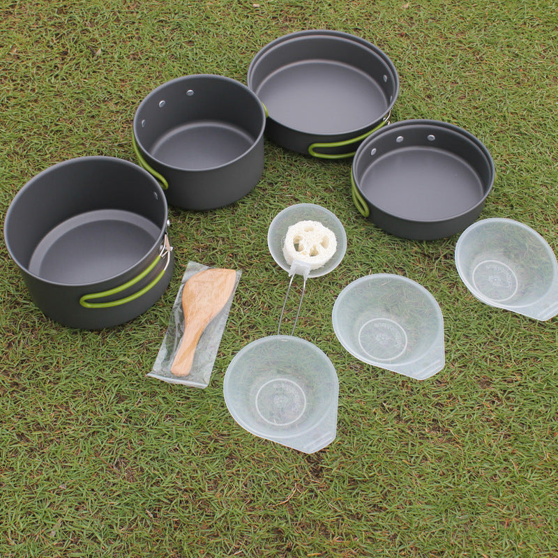 Portable Non Stick Camping Cookware Set For 2-3 Persons