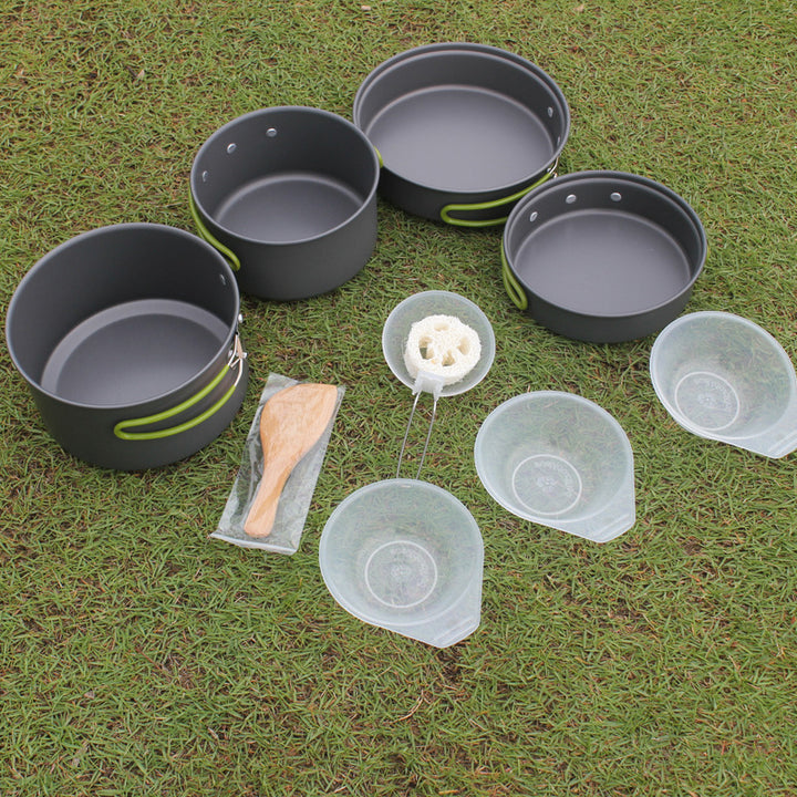 Portable Non Stick Camping Cookware Set For 2-3 Persons