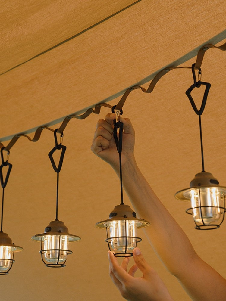 Outdoor Camping Pine Cone Lantern Chandelier Lamp