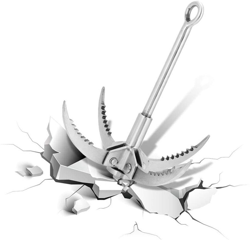 Outdoor Stainless Steel Tiger Claw Climbing Hook Survival Tool