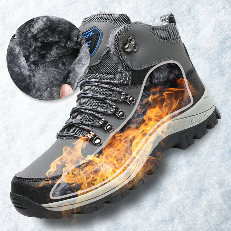 Men Winter Snow Boots Warm Plush Ankle Hiking Boots