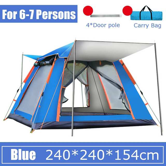 Automatic Pop Up Waterproof Camping Tent Multi Person Beach Tent