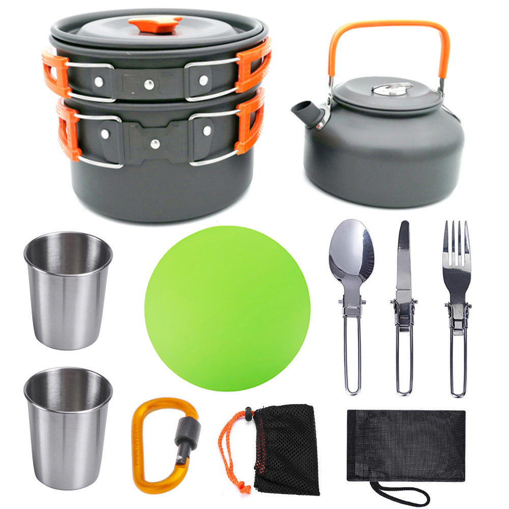 Camping Cookware Set Travel Hiking Picnic Cutlery Utensils