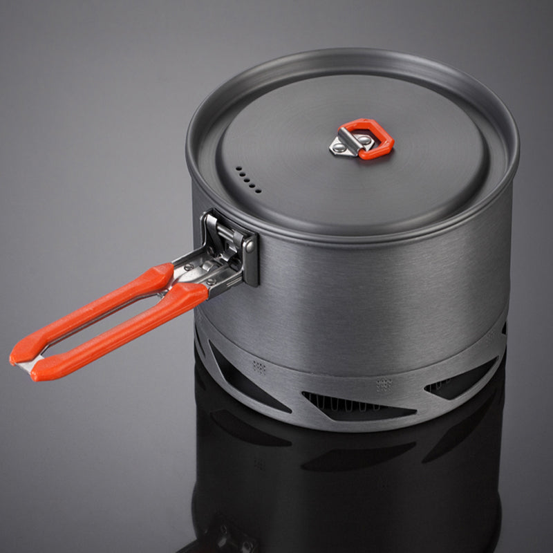 Camping Cookware Set Heat Exchanger Pot Kettle Aluminum Tableware