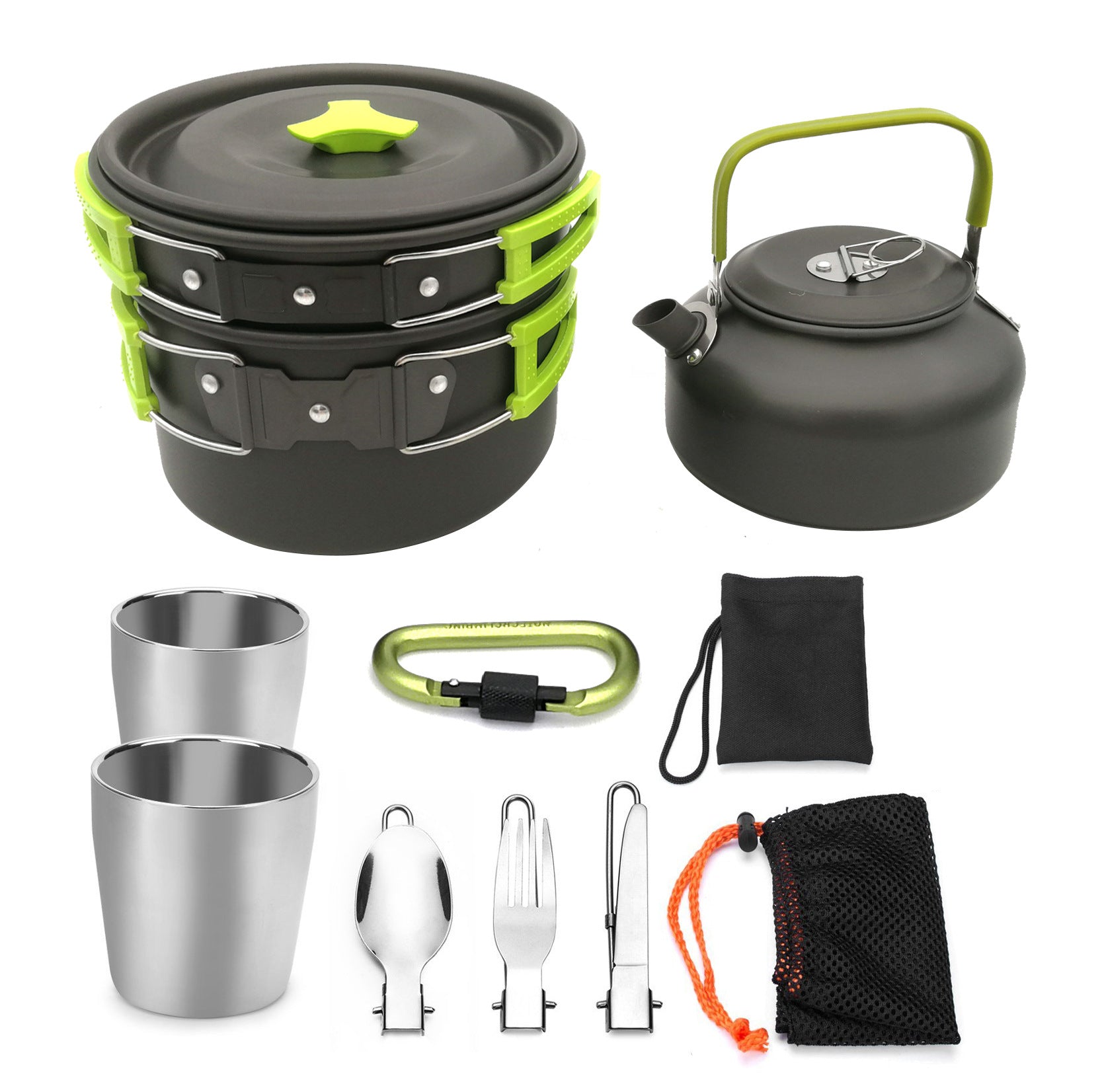 Camping Cookware Set Travel Hiking Picnic Cutlery Utensils