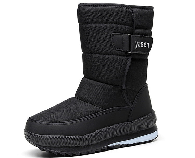 Men’s Waterproof Snow Boots Short Fleece Lined Hiking Shoes