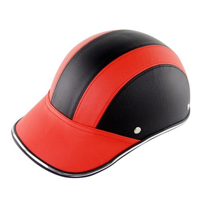 Leather Baseball Cap Helmet Protective Headgear