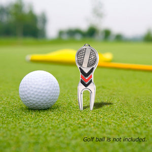 Golf Green Fork Ball Marker Divot Repair Tool Accessories
