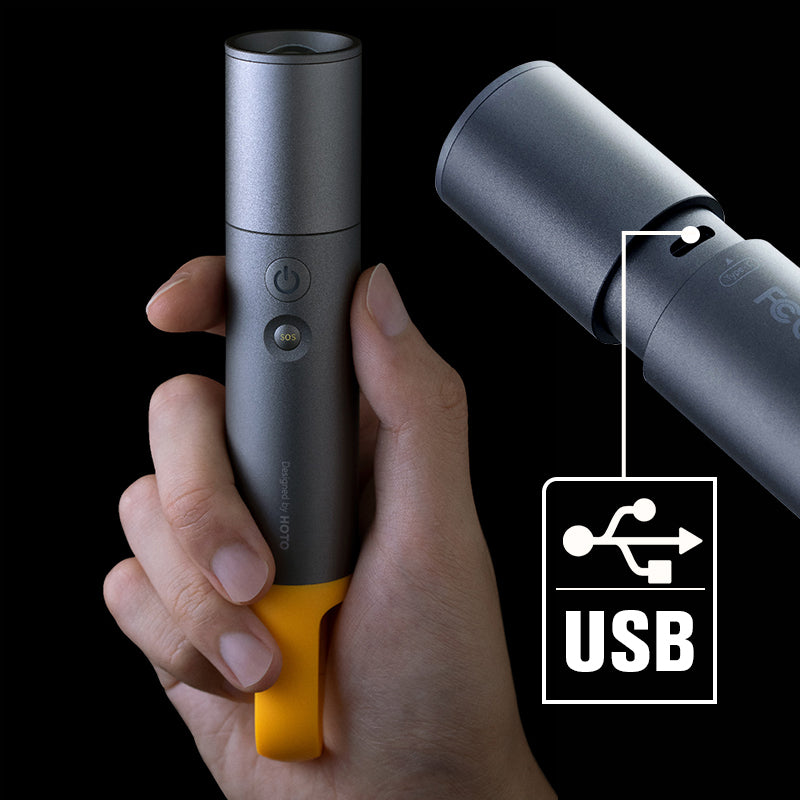Bright Zoom Flashlight Long Lasting Battery Outdoor Camping Light