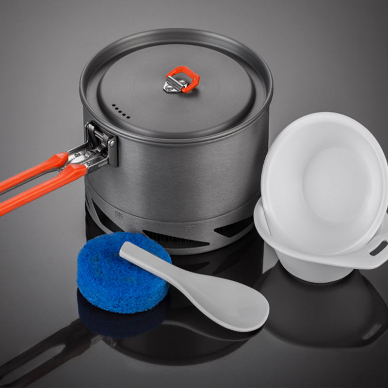 Camping Cookware Set Heat Exchanger Pot Kettle Aluminum Tableware