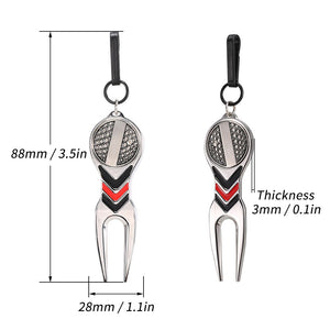 Golf Green Fork Ball Marker Divot Repair Tool Accessories
