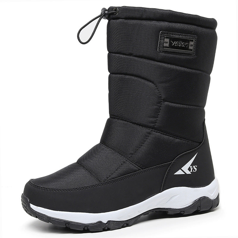 Men’s Waterproof Snow Boots Short Fleece Lined Hiking Shoes