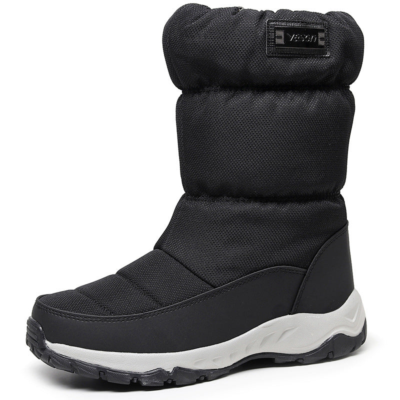 Men’s Waterproof Snow Boots Short Fleece Lined Hiking Shoes