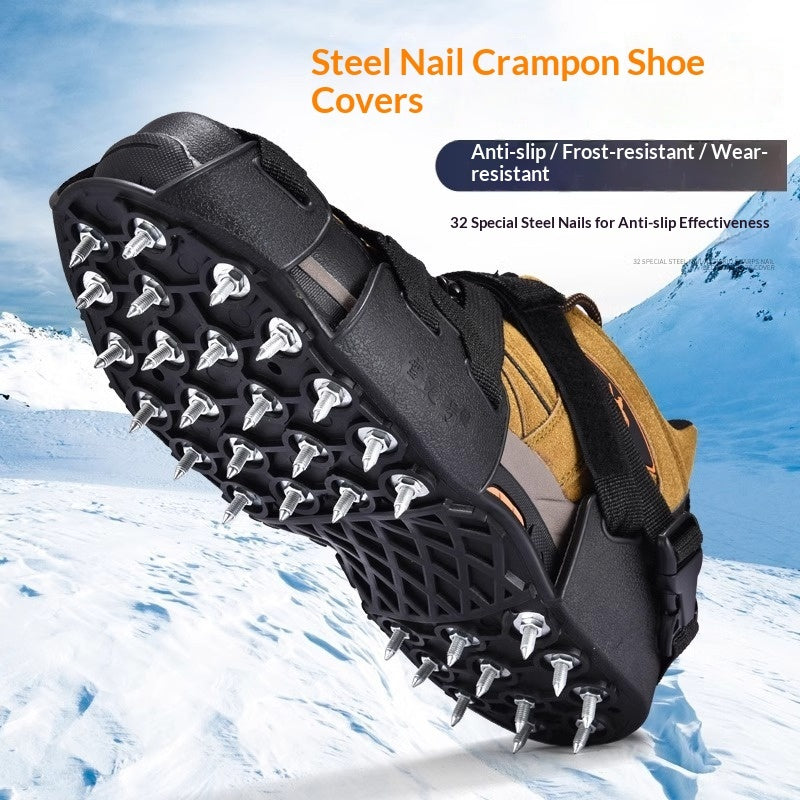 Professional Outdoor Crampons Non Slip Shoe Covers Anti Slip Studs Snow Ice Climbing