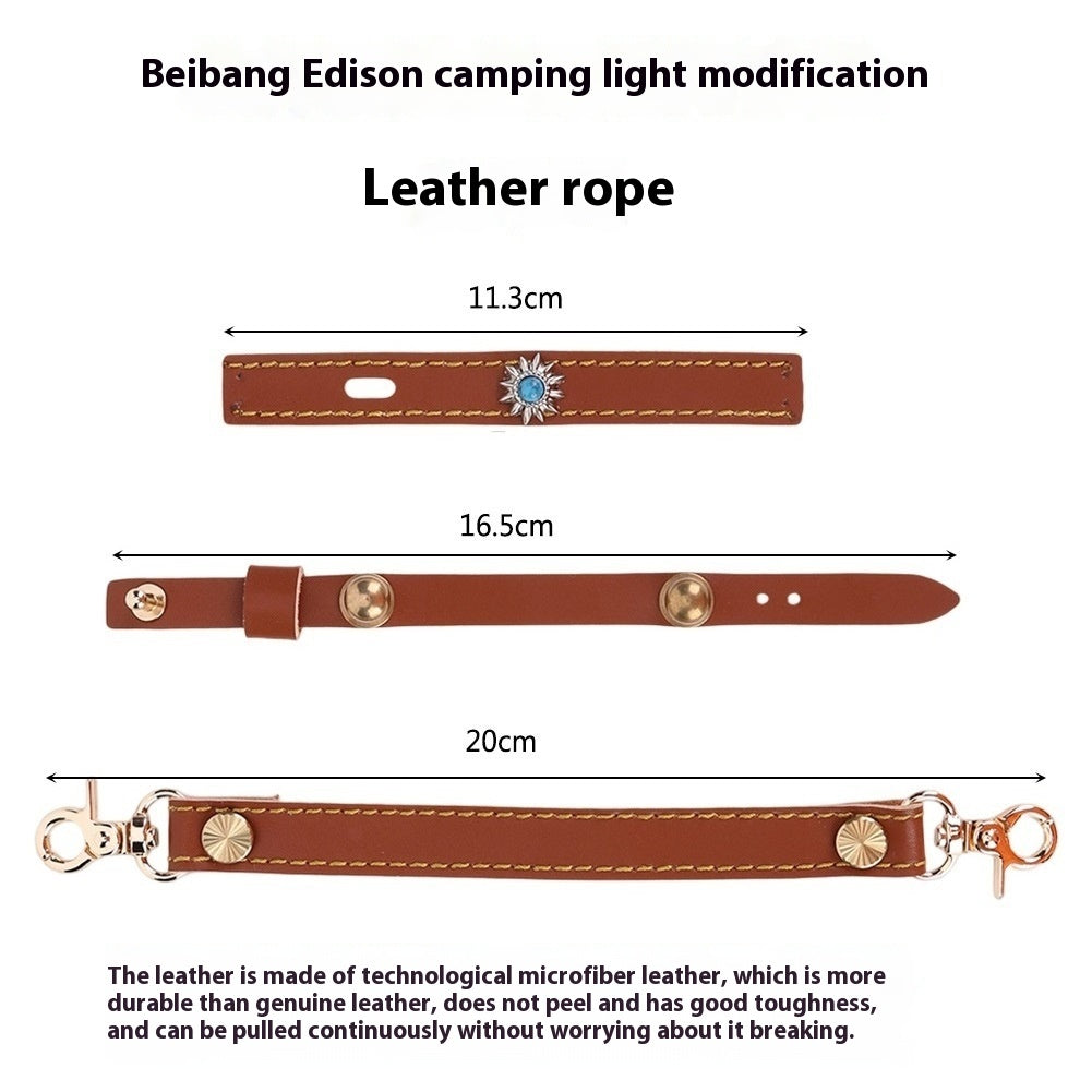 Camping Lantern Leather Hanging Rope Set 3 Piece