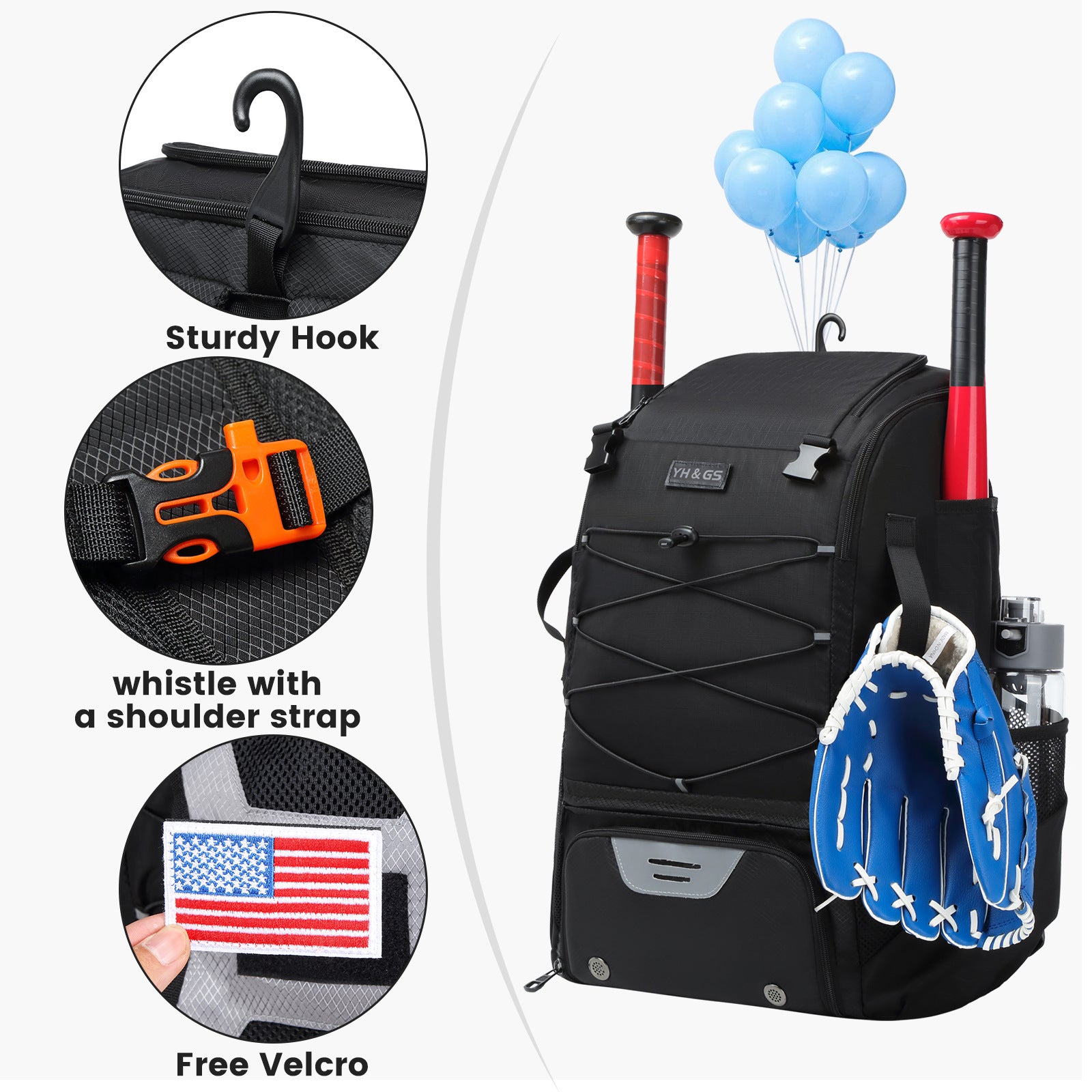 Baseball Equipment Backpack Large Capacity Multifunctional