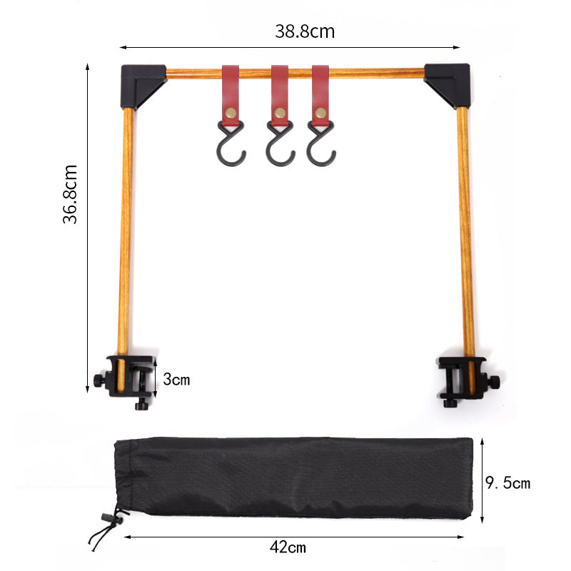 Adjustable Camping Desk Rack Pot Stove Hook Storage