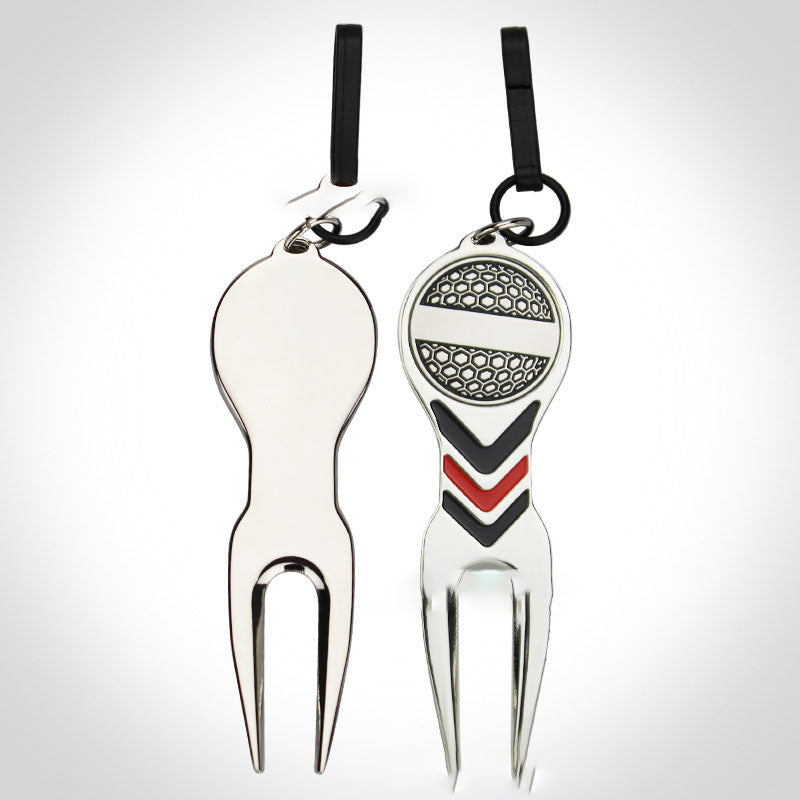 Golf Green Fork Ball Marker Divot Repair Tool Accessories