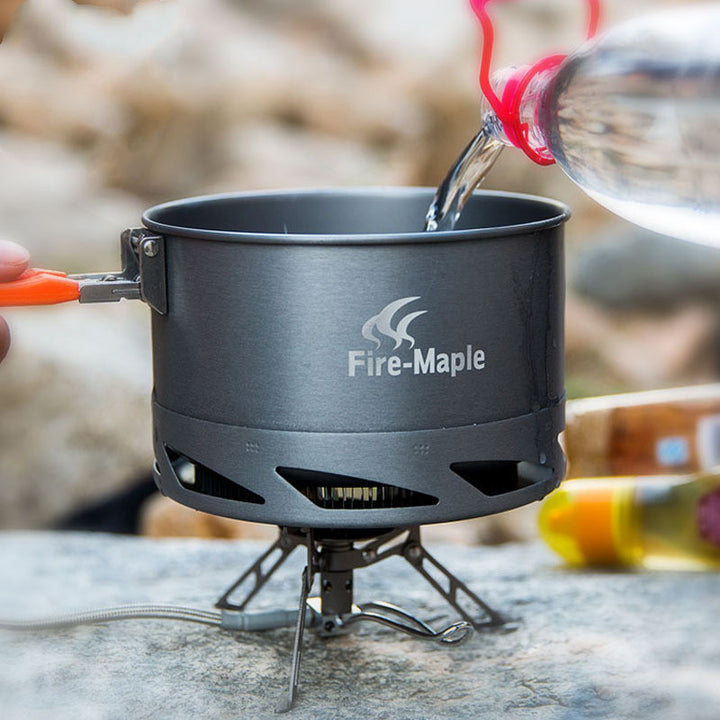 Camping Cookware Set Heat Exchanger Pot Kettle Aluminum Tableware