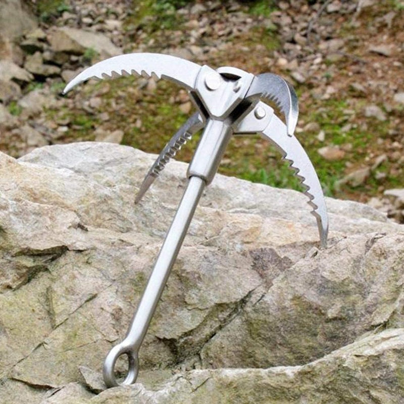 Outdoor Stainless Steel Tiger Claw Climbing Hook Survival Tool